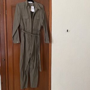 Mango - Army green Jumpsuit - Size L NWT